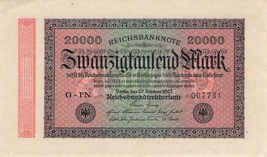 20000 Mark 1923 ro.84e FN